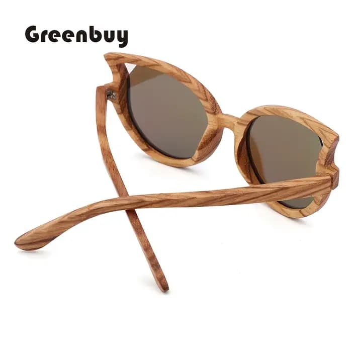 Lunettes de soleil en bois Zebra polarisées UV400