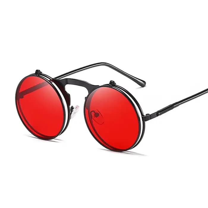 Lunettes de soleil rondes Steampunk pour hommes