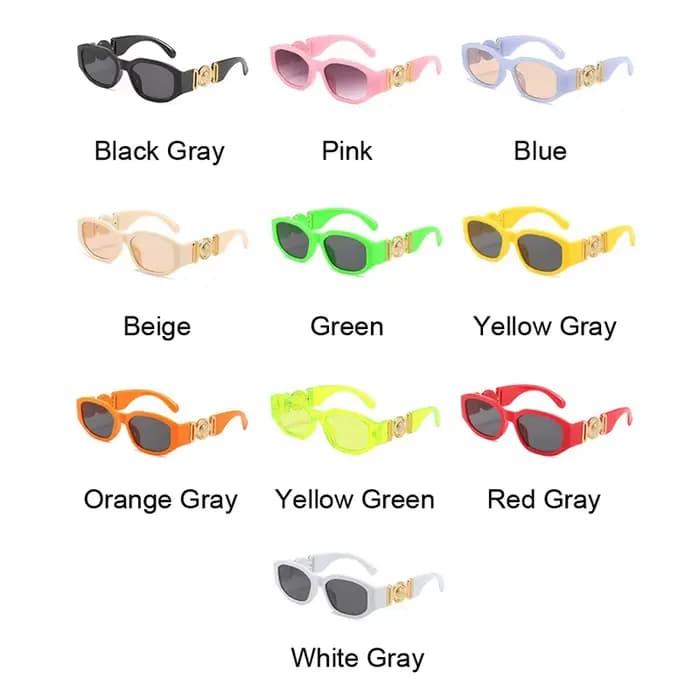 Lunettes de soleil polygonales vintage pour femmes