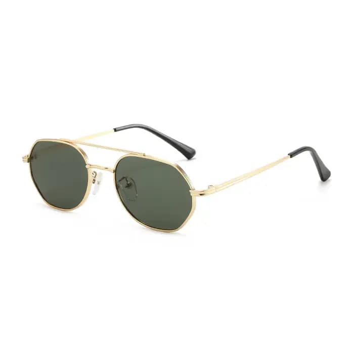 Lunettes de soleil à monture ovale polygonale