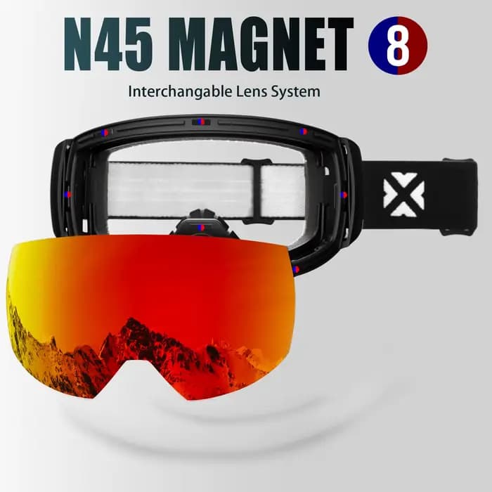 MAXJULI lunettes de Ski magnétiques professionnelles Double couche lentille Anti-buée UV400 Ski Snowboard