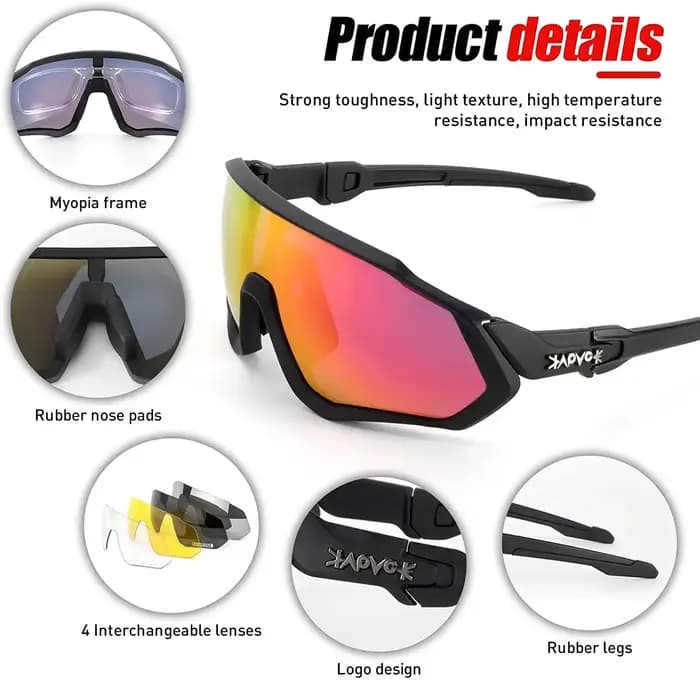 Lunettes de soleil de cyclisme polarisées pour hommes et femmes