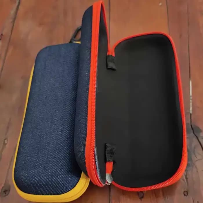 Boîte à lunettes en tissu Denim à la mode