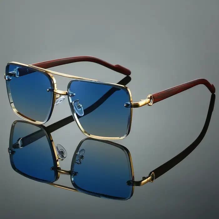 KAMMPT mode rétro carré métal nuances femmes marque originale conception conduite lunettes de soleil nouveau Double