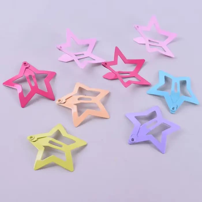 Lot de 20 mini pinces à cheveux étoile de 3 cm pour enfants, barrettes en métal scintillantes, accessoires pour cheveux de filles, outils de coiffure