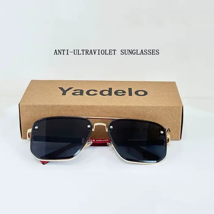 Lunettes de soleil carrées vintage pour hommes et femmes, lunettes de soleil de luxe, lunettes de soleil à la mode, carillon, zones de sites, nouveau