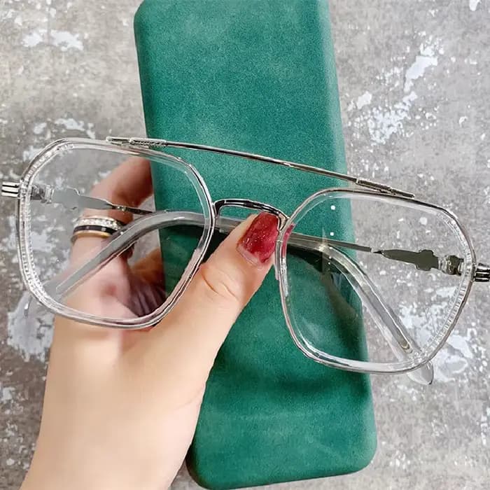 Diopter – lunettes de lecture carrées à Double faisceau, Anti-lumière bleue, pour homme et femme, myopie, finition sur Prescription, 0.5 à 6.0