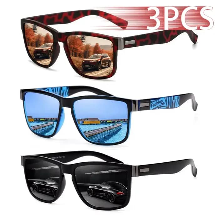 Lunettes de soleil carrées classiques UV400 pour hommes et femmes