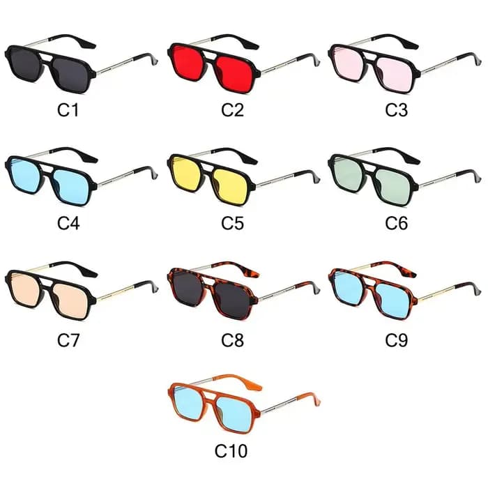 Lunettes de soleil carrées vintage rétro pour femmes et hommes