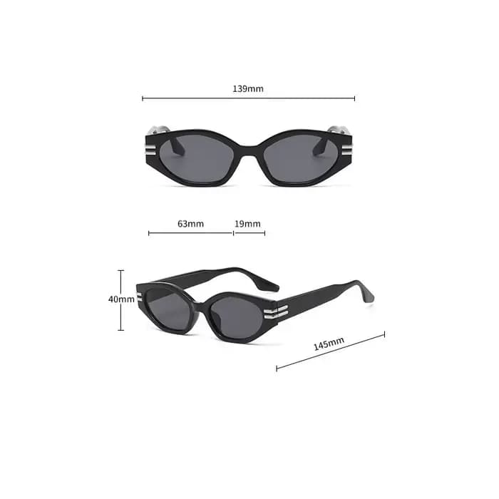 Lunettes de soleil rétro à monture étroite pour hommes et femmes