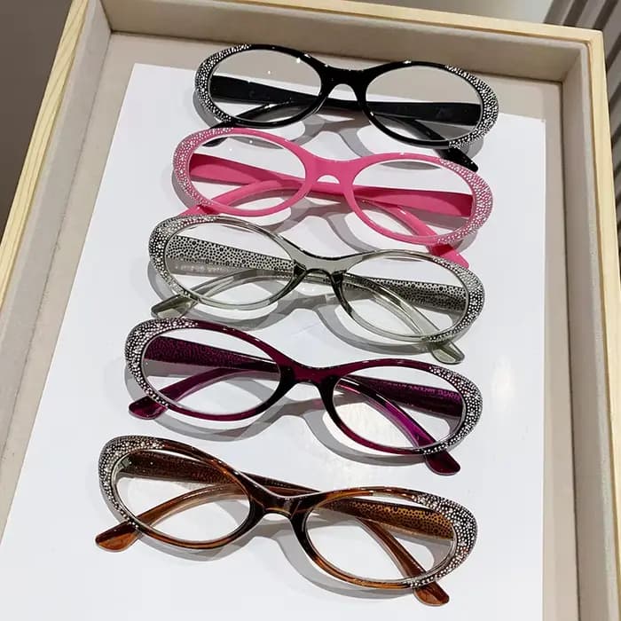 Lunettes de lecture de luxe en diamant pour femmes