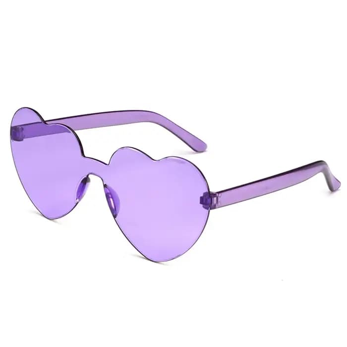 Lunettes de soleil en forme de cœur d'amour pour femmes