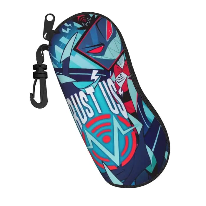 Hazbines Anime Hoteles Alastor Vox 2 Étui à lunettes Cadeaux pour filles Accessoires Boîte à lunettes anti-pression