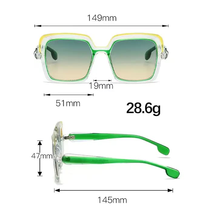 Lunettes de soleil à Double monture transparente pour femmes