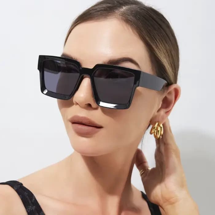 Marque Vintage carré lunettes de soleil femmes hommes rétro luxe concepteur noir