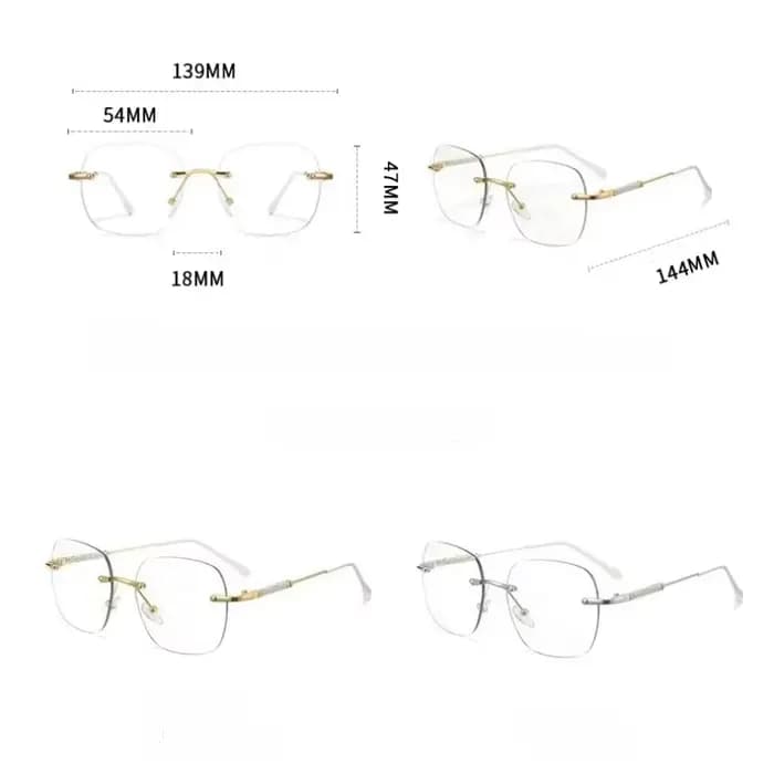 Lunettes de lecture photochromiques sans cadre à la mode pour femmes