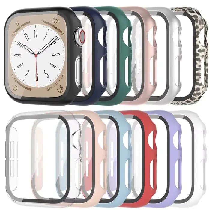 Verre trempé + couvercle pour boîtier de montre Apple Ultra accessoires SE 3 4 5 6 7 8 étui de protection d'écran Iwatch 49mm 45mm 41mm 44mm 40mm