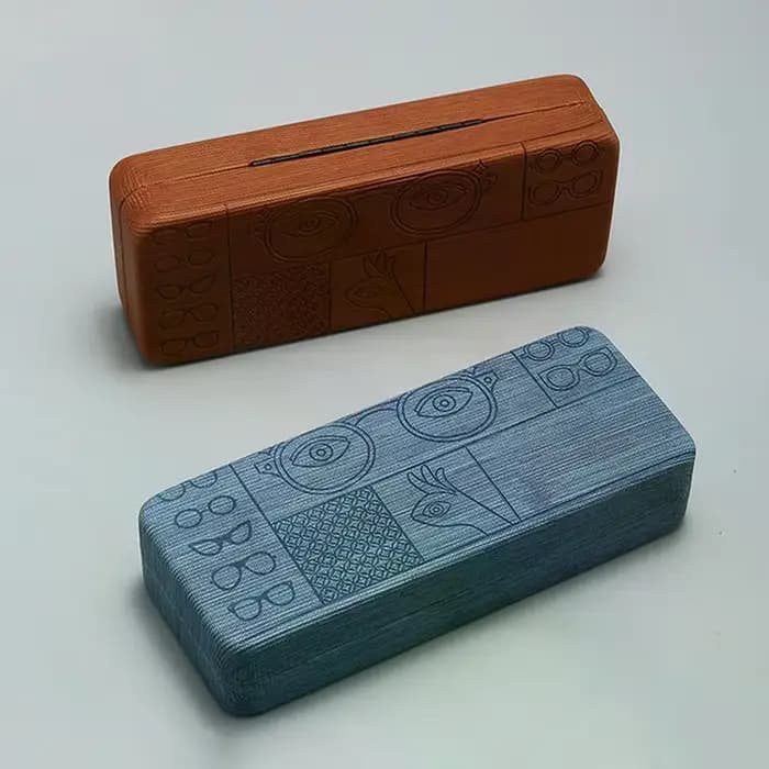 Étui à lunettes à motif géométrique