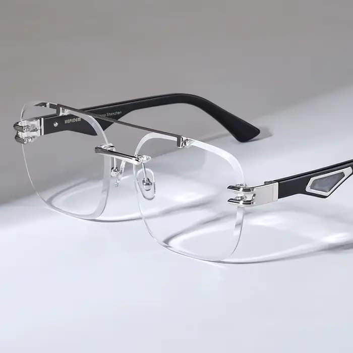 HEPIDEM lunettes en corne de buffle hommes 2025 nouvelle marque de luxe Design sans monture sans cadre grand