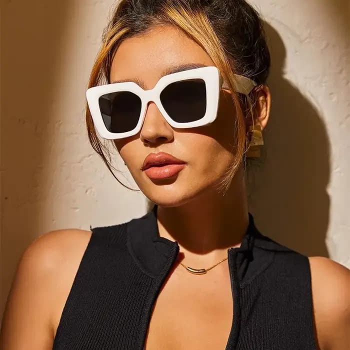 Lunettes de soleil carrées oversize pour femme