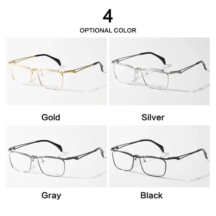 Lunettes de myopie en titane pur IP pour hommes