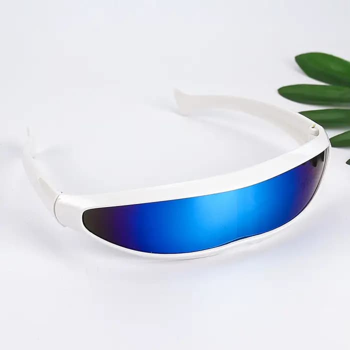 Lunettes de soleil Laser UV400 à visière, verres miroir, style futuriste