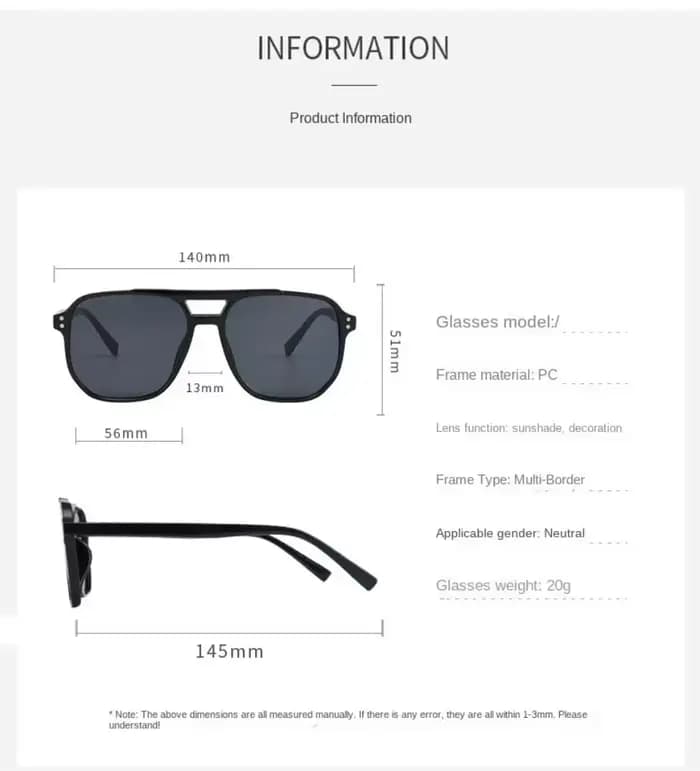 Vintage hommes femmes grandes lunettes de soleil