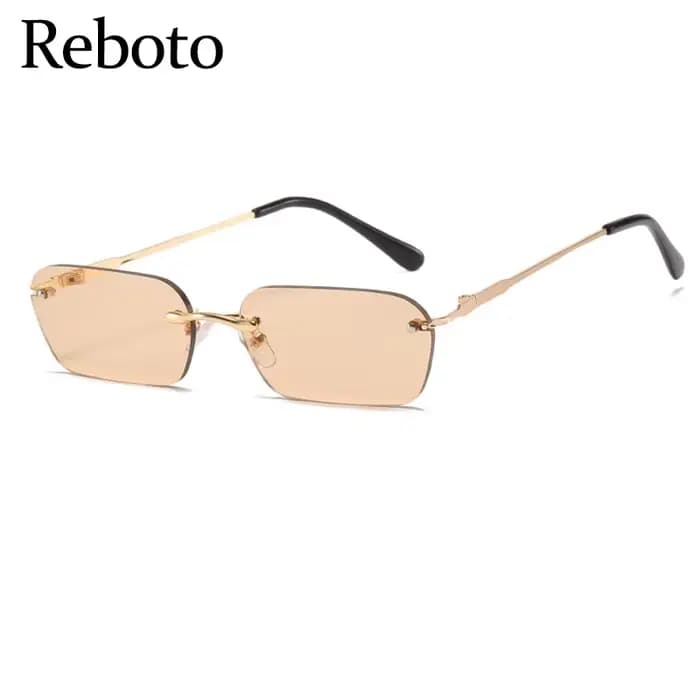 Petites lunettes de soleil Vintage sans bords pour femmes