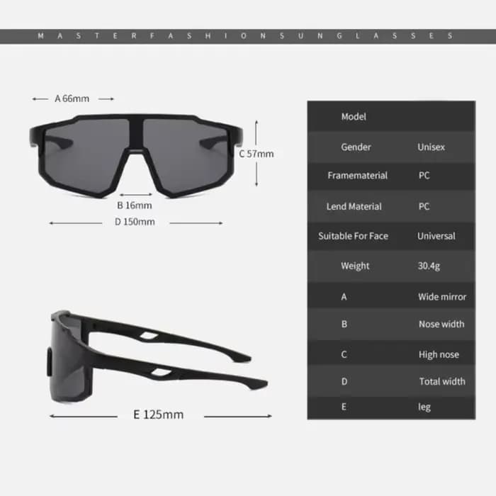 Lunettes de soleil de cyclisme de styliste pour hommes
