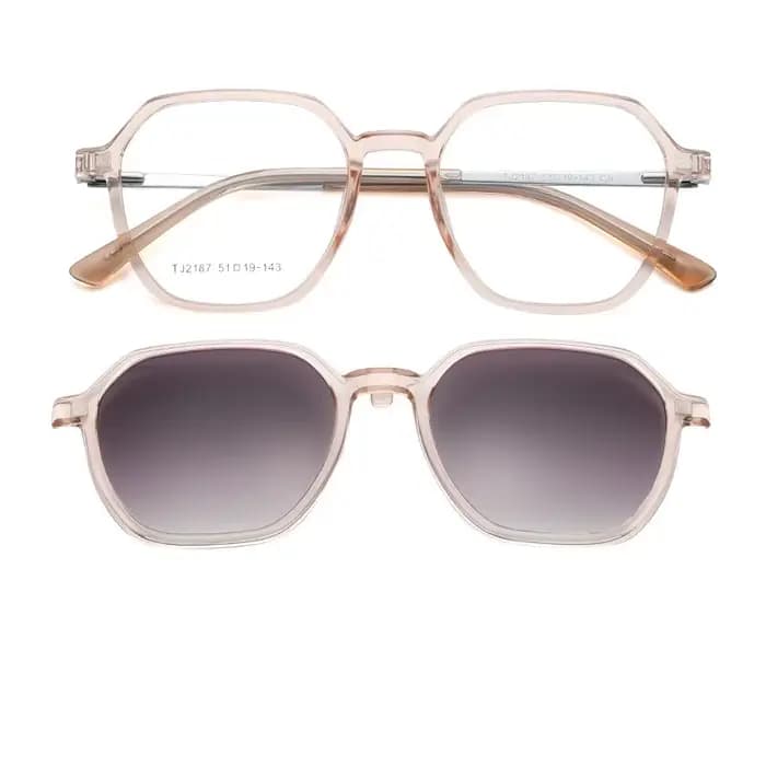 Lunettes de soleil polarisées carrées polygonales pour myopie