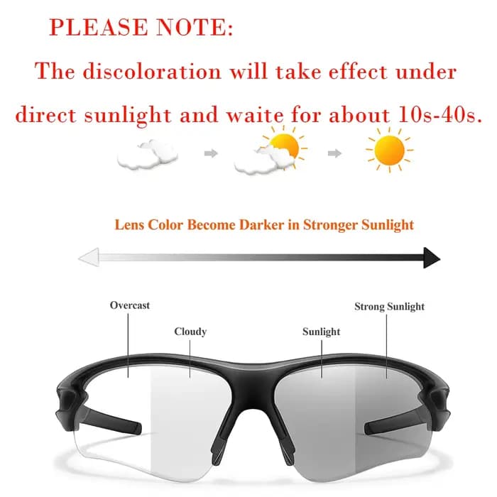 Lunettes de soleil photochromiques pour hommes et femmes