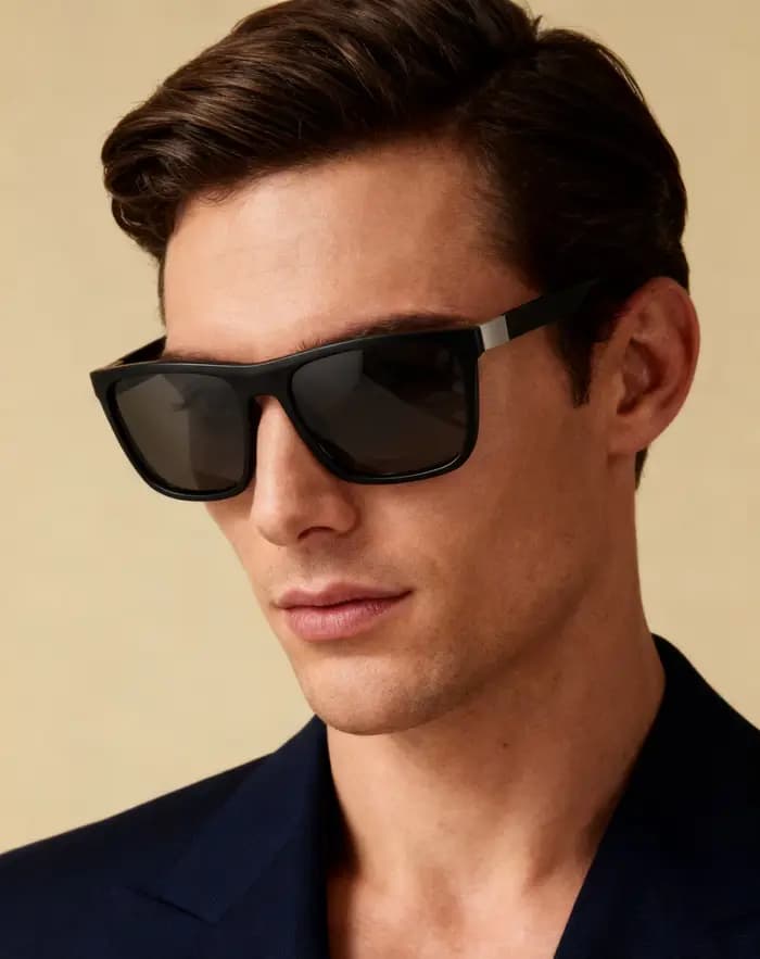 Lunettes de soleil polarisées vintage carrées pour hommes et femmes