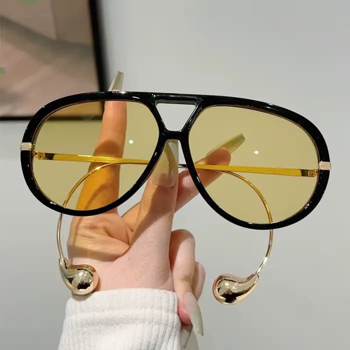 GM LUMIAS lunettes de soleil pilote surdimensionnées nouveau dans la mode Double pont dégradé