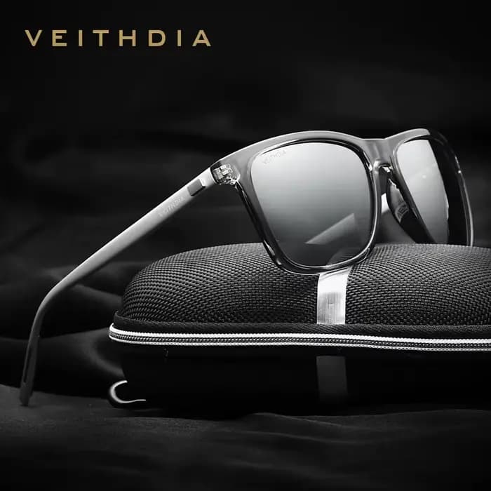 VEITHDIA lunettes de soleil sport extérieur unisexe aluminium magnésium TR90 polarisé UV400 lentille Vintage