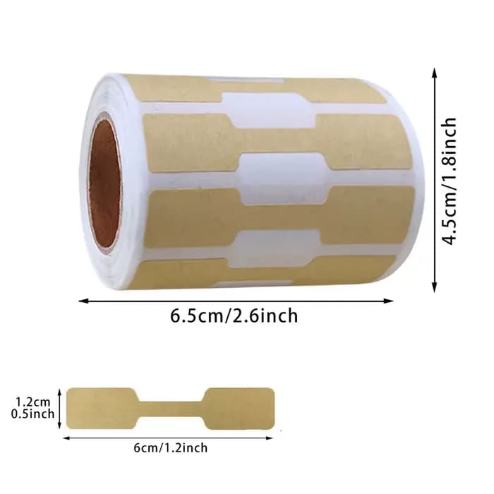 Autocollants de Prix en Papier Kraft, Étiquettes Autocollantes de Prix pour Bijoux, Blanc, pour Bague, Collier, Boucles d'Oreilles, 500 Pièces/Rouleau