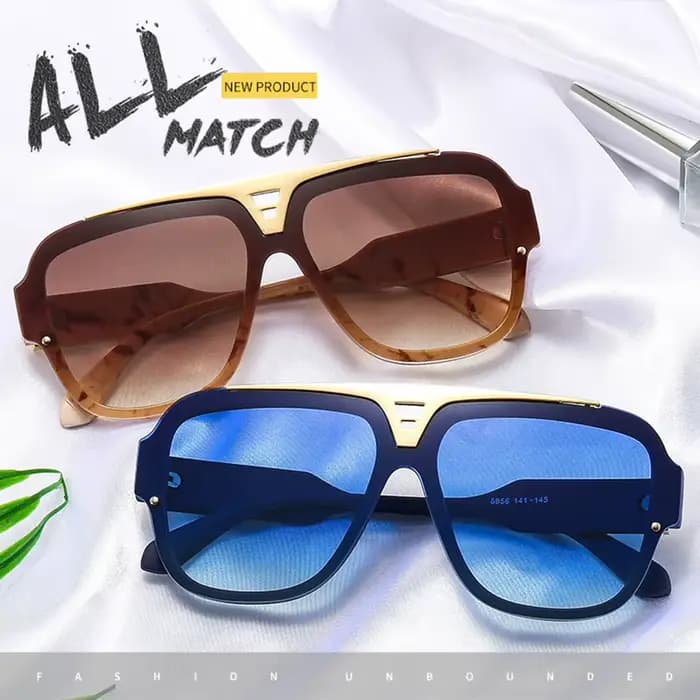Lunettes de soleil carrées à grand cadre vintage pour femmes et hommes