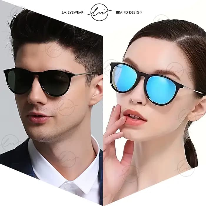 LM Vintage léopard cadre femmes lunettes de soleil polarisées mode hommes