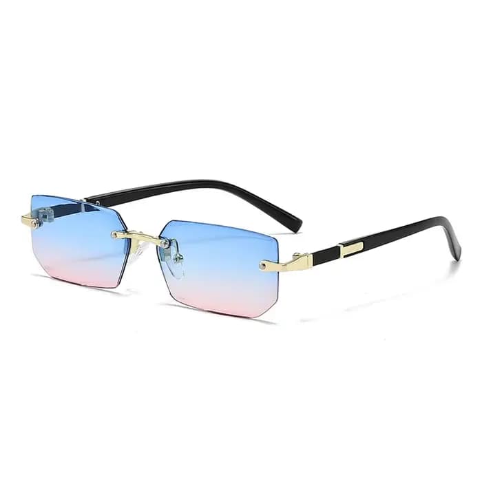Lunettes de soleil carrées découpées sans cadre