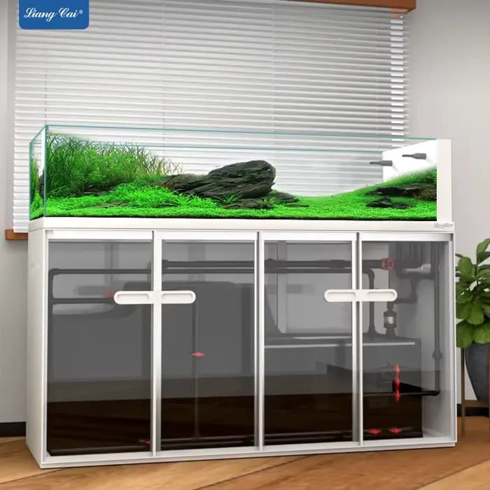 Grand réservoir de poissons en verre de Style moderne, fournitures d'aquarium de poissons marins, supports d'aquarium en vente