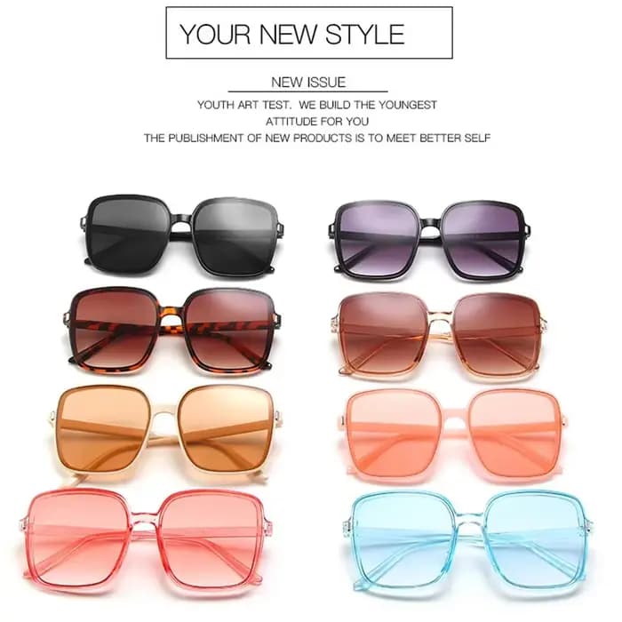 Lunettes de soleil surdimensionnées sans bords pour femmes