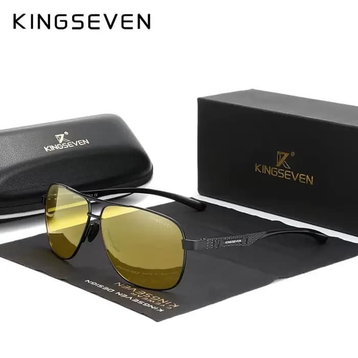 KINGSEVEN lunettes de soleil polarisées en aluminium hommes UV400 HD lentille pilote Protection des yeux
