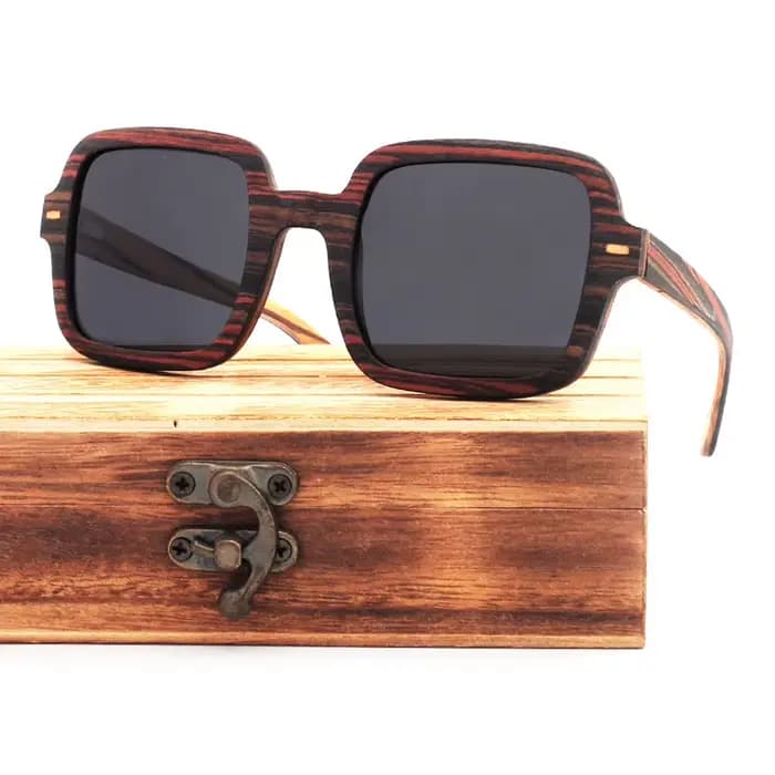 Lunettes de soleil polarisées en bois de burl léger pour hommes et femmes