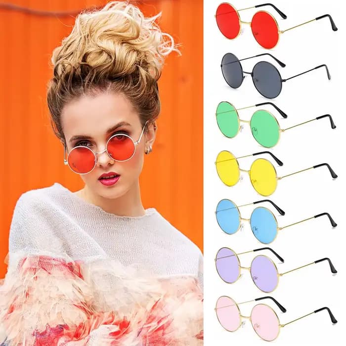 Lunettes de soleil rondes rétro pour hommes et femmes