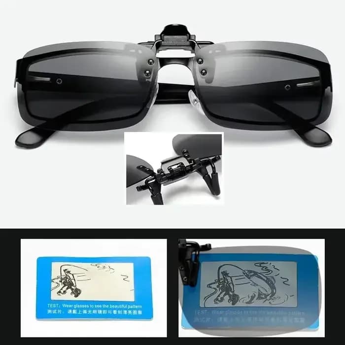 Ensemble de lunettes de soleil à clip polarisé