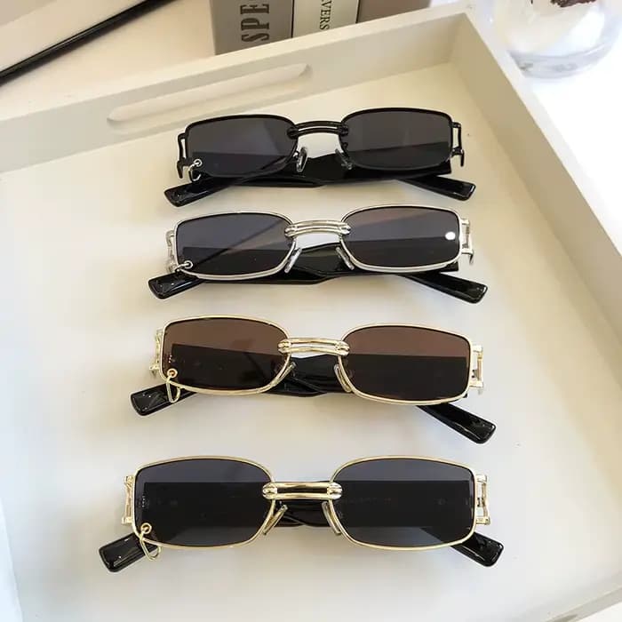 Lunettes de soleil rectangulaires pour hommes et femmes