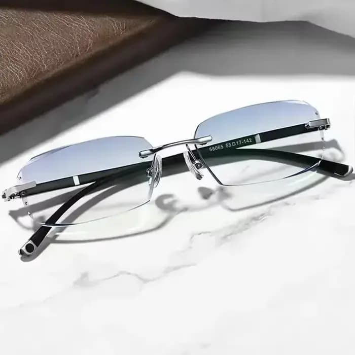 Lunettes de lecture photochromiques sans bords pour hommes et femmes