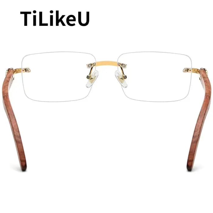Monture de lunettes en bois marron Vintage de haute qualité