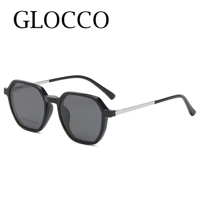 Lunettes de soleil polarisées carrées polygonales pour myopie