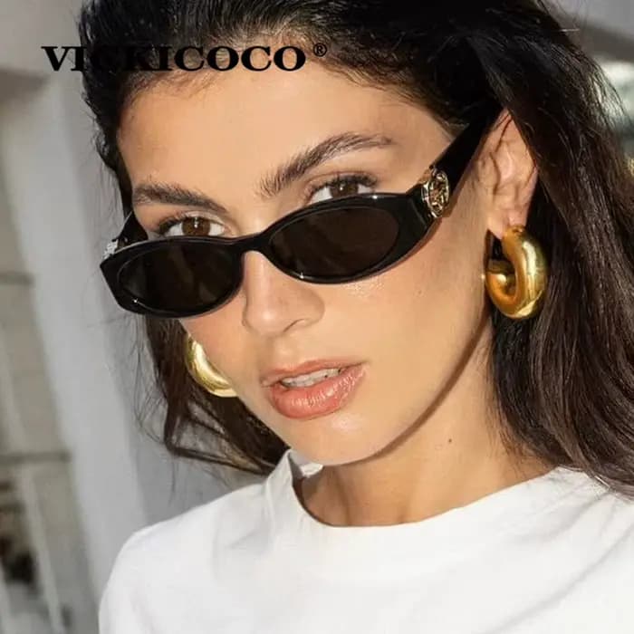 Petites lunettes de soleil ovales élégantes pour femmes
