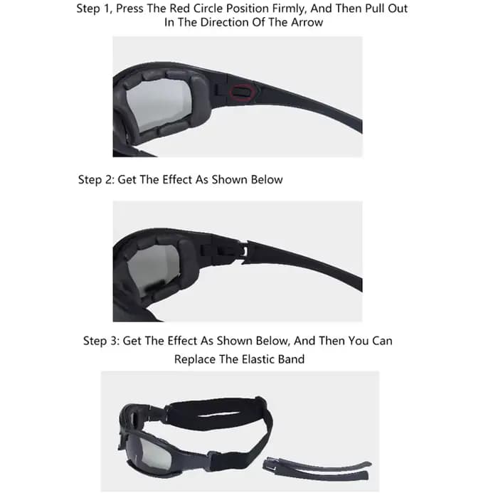 Lunettes tactiques à 4 lentilles 2025 – Lunettes de sécurité polarisées